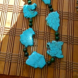 Turquoise and Malachite Necklace